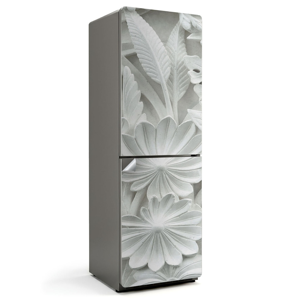 Naklejka tapeta na lodówkę Wzór kwiatowy reliefu