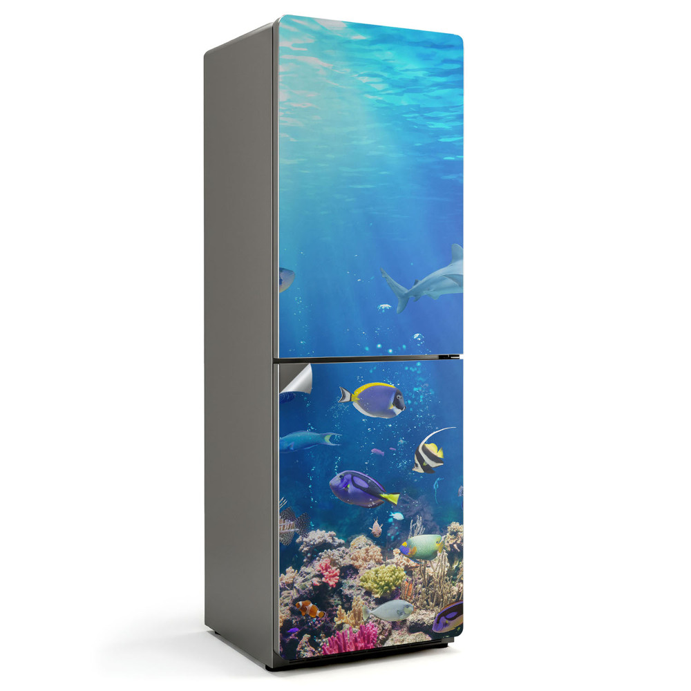 Naklejka na lodówkę Podwodny świat ryb