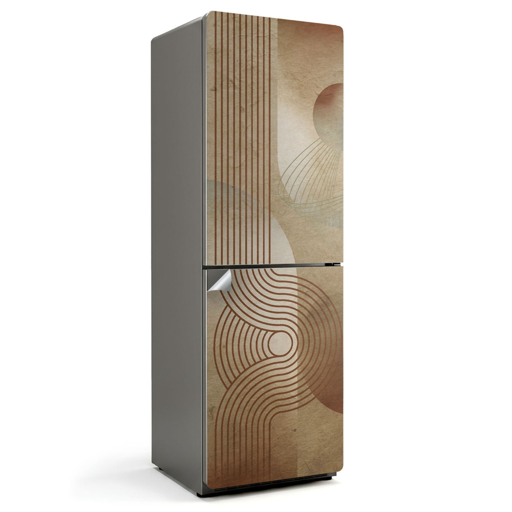 Samoprzylepna naklejka na lodówkę Abstrakcyjne linie i kształty