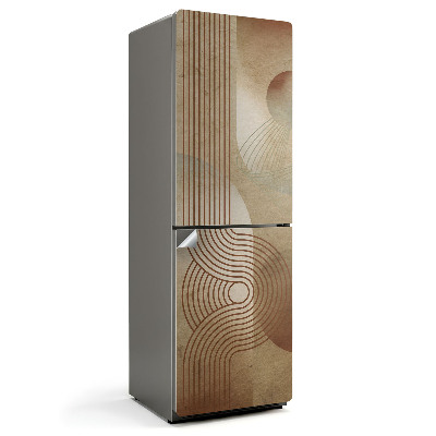 Samoprzylepna naklejka na lodówkę Abstrakcyjne linie i kształty