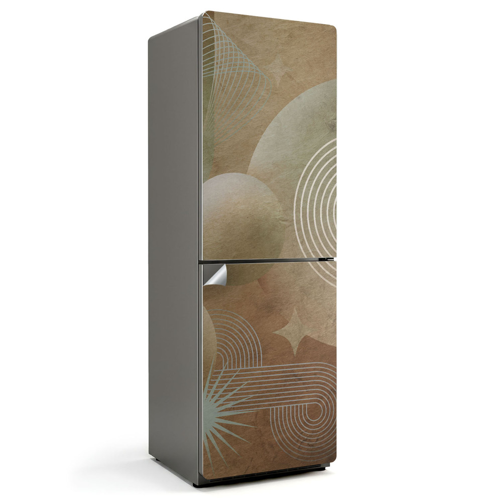 Naklejka tapeta na lodówkę Abstrakcyjne kręgi i linie