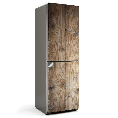 Okleina na lodówkę Deski drewniane w pionie