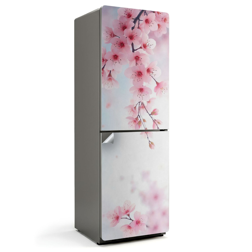 Naklejka na lodówkę Kwiatowe gałązki w ruchu