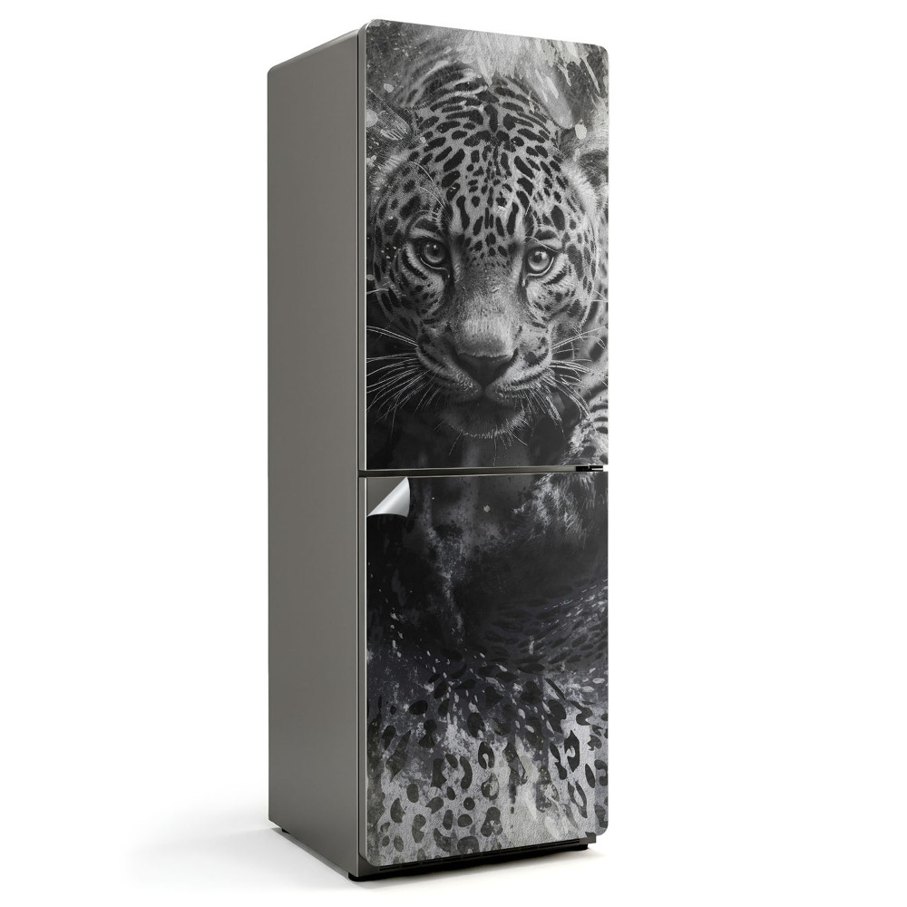 Samoprzylepna naklejka na lodówkę Jaguar w dzikiej naturze