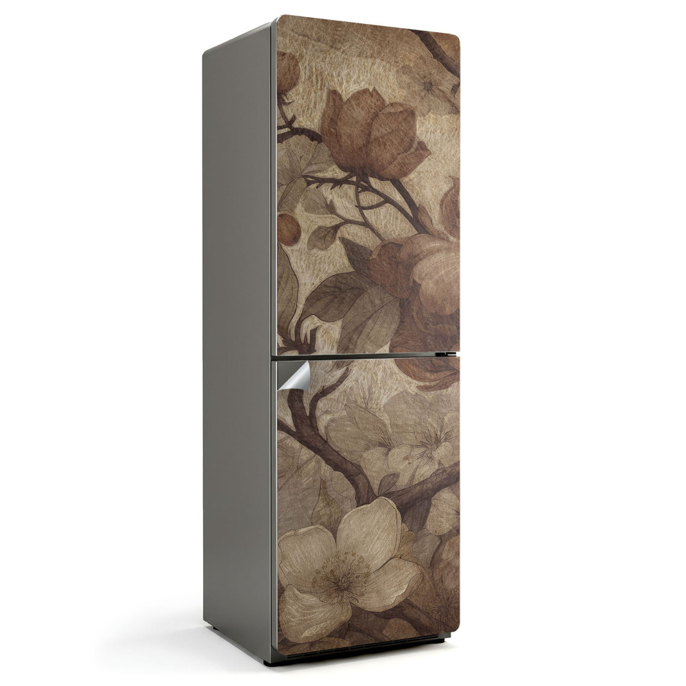 Okleina na lodówkę Wypłowiała kwiatowa kompozycja