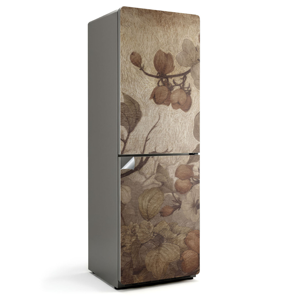 Samoprzylepna naklejka na lodówkę Wypłowiała kwiatowa kompozycja