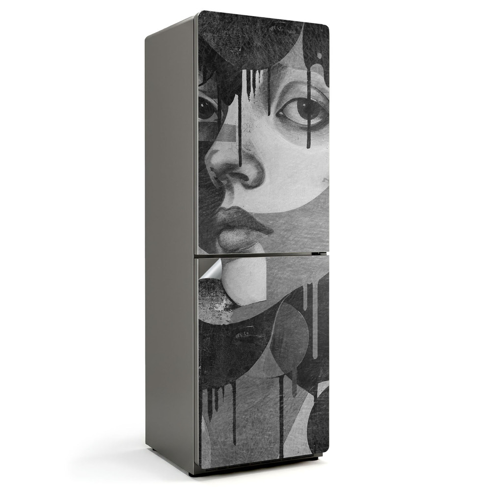 Naklejka tapeta na lodówkę Abstrakcyjny portret twarzy