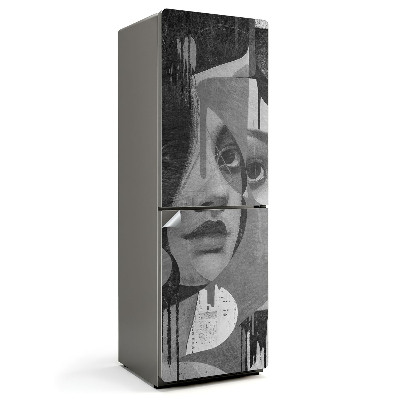 Okleina na lodówkę Abstrakcyjny portret kobiecy