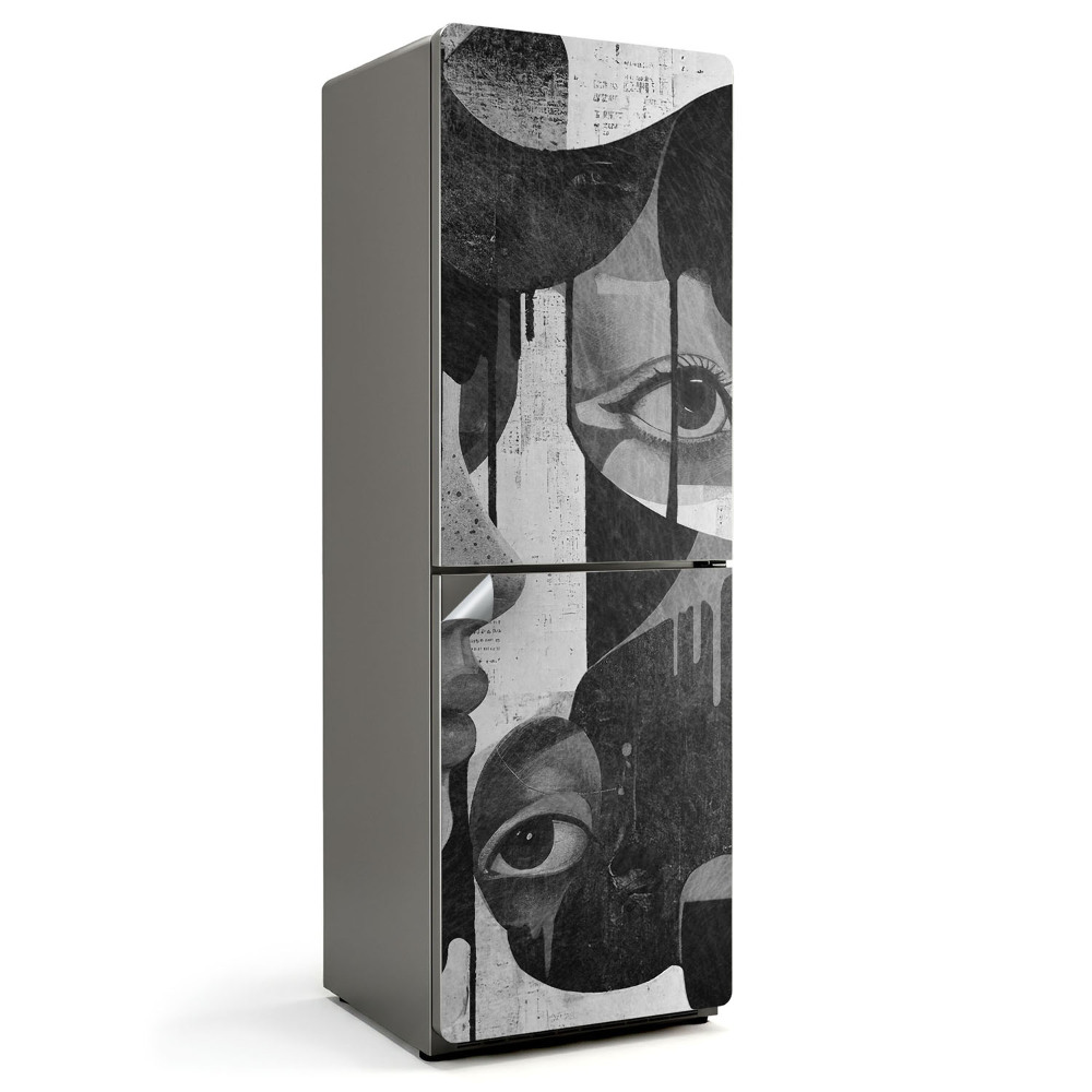 Naklejka na lodówkę Abstrakcyjne portrety kobiet