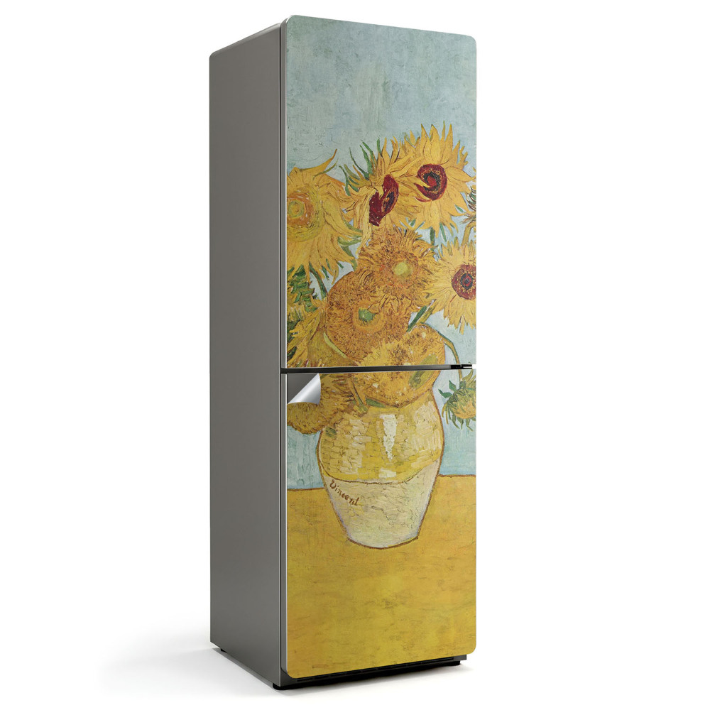 Okleina na lodówkę Słoneczniki Van Gogh