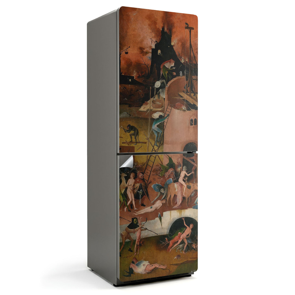 Samoprzylepna naklejka na lodówkę Hieronim Bosch Piekło