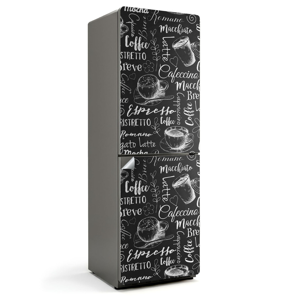 Okleina na lodówkę Wzory filiżanek kawy