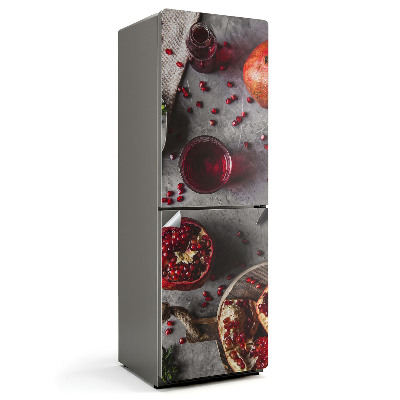 Naklejka tapeta na lodówkę Owocowe detale i napój