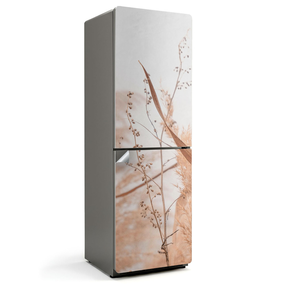 Okleina na lodówkę Delikatne roślinne akcenty