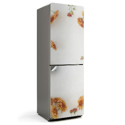 Samoprzylepna naklejka na lodówkę Kwiatowy wzór w ramce