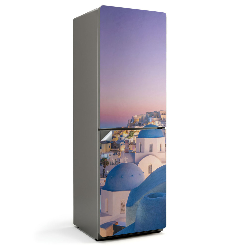 Okleina na lodówkę Santorini krajobraz