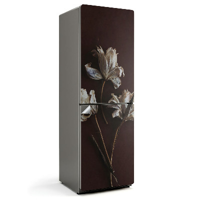 Naklejka na lodówkę Suszone kwiaty w detalu