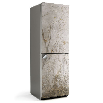 Naklejka na lodówkę Roślinny wzór z gałęziami