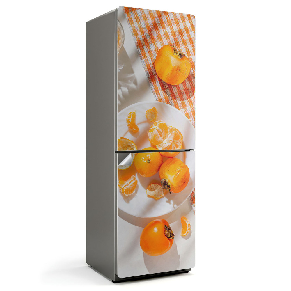 Naklejka na lodówkę Słodkie owoce na talerzu