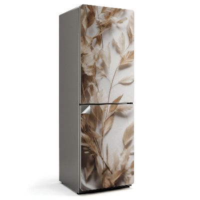 Samoprzylepna naklejka na lodówkę Kompozycja delikatnych liści