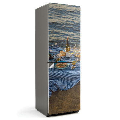 Naklejka na lodówkę Romantyczna kolacja nad wodą