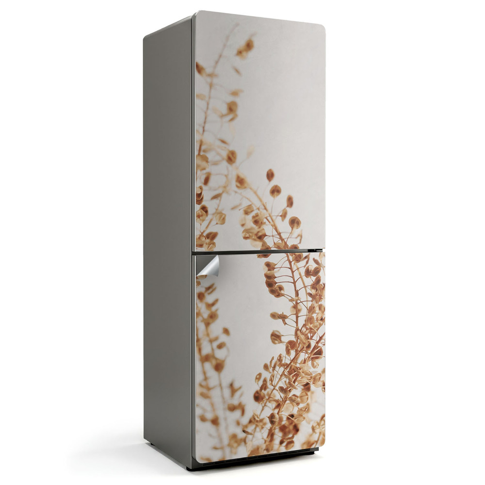 Naklejka na lodówkę Delikatne liście w kompozycji