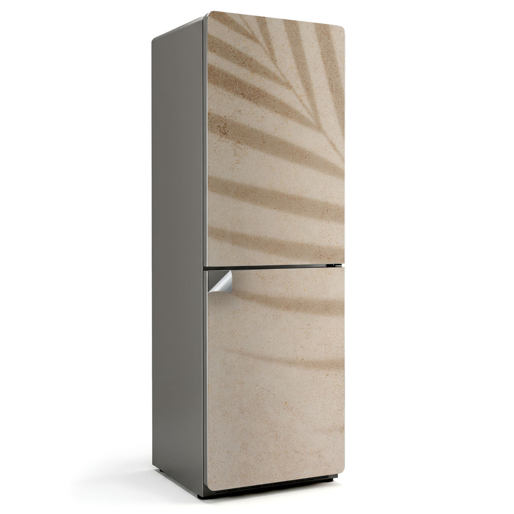 Samoprzylepna naklejka na lodówkę Cień liści na tle piasku