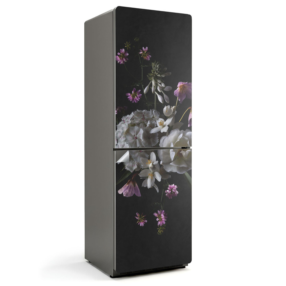 Naklejka tapeta na lodówkę Kwiatowy bukiet w detalu