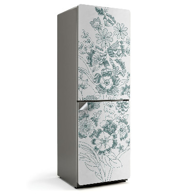 Naklejka na lodówkę Kwiatowy ilustracja z detalami