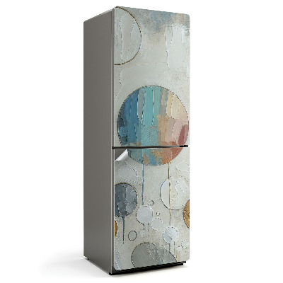 Naklejka na lodówkę Abstrakcyjne malarskie okręgi