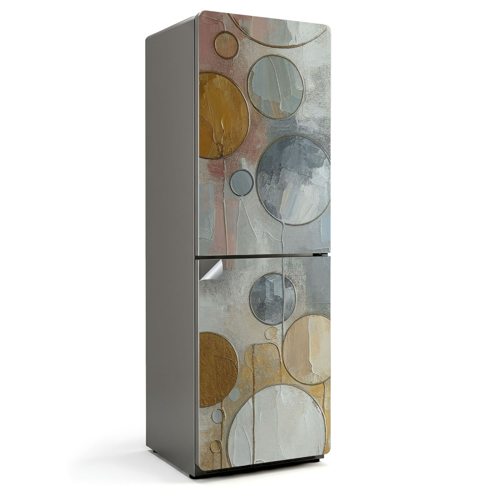 Samoprzylepna naklejka na lodówkę Abstrakcyjne malarskie okręgi