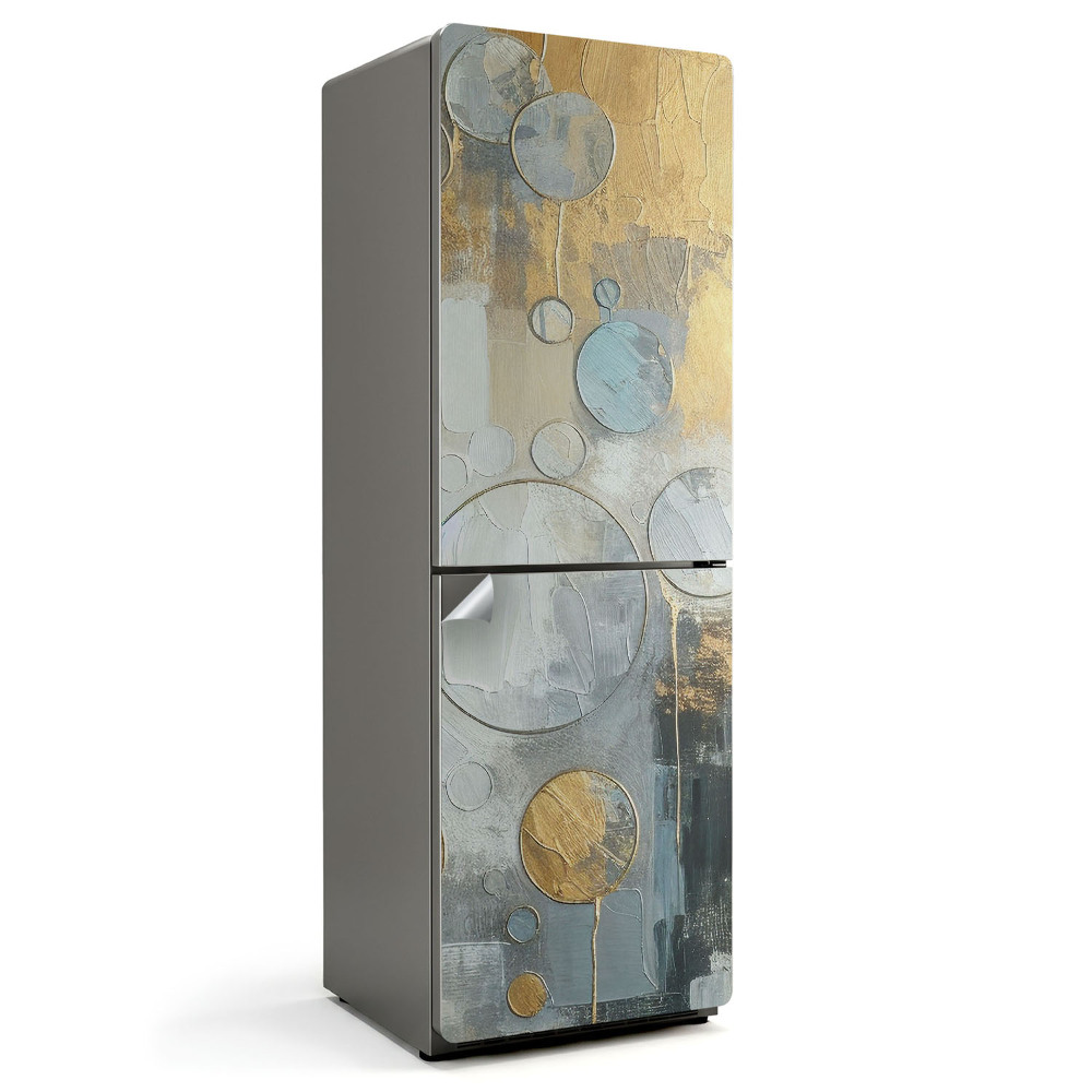 Naklejka tapeta na lodówkę Abstrakcyjne malarskie okręgi