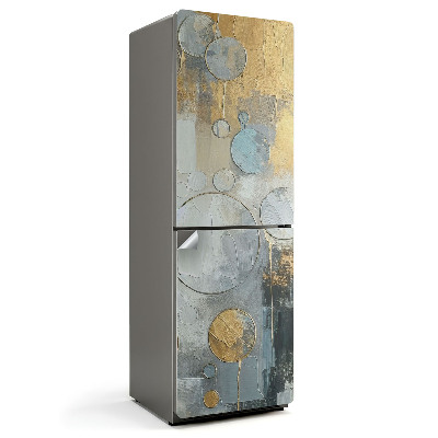 Naklejka tapeta na lodówkę Abstrakcyjne malarskie okręgi