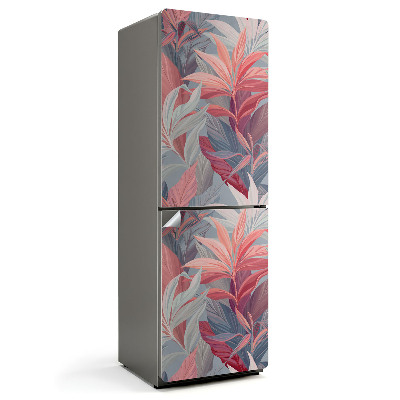 Okleina na lodówkę Roślinny wzór z liśćmi