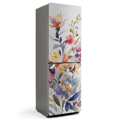 Naklejka na lodówkę Kwiatowy wzór akwarelowy