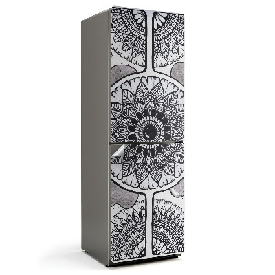 Naklejka na lodówkę Kwiatowy wzór mandali