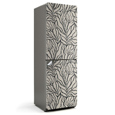 Samoprzylepna naklejka na lodówkę Wzór liści w falach