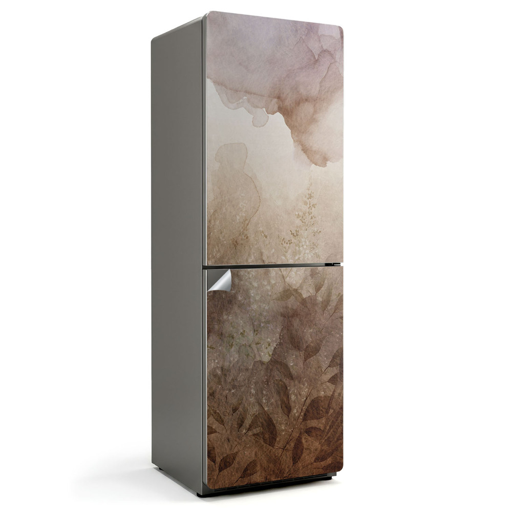 Okleina na lodówkę Akwarelowy wzór roślinny