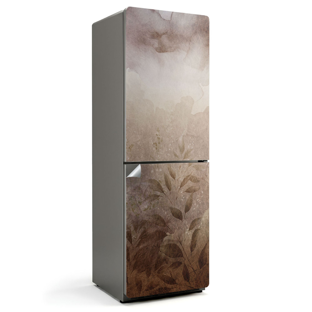 Samoprzylepna naklejka na lodówkę Akwarelowy wzór roślinny