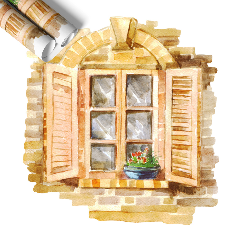 Plakat okno z widokiem 93x100 Sielskie okno