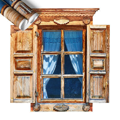 Plakat okno z widokiem 96x100 Rustykalne okno