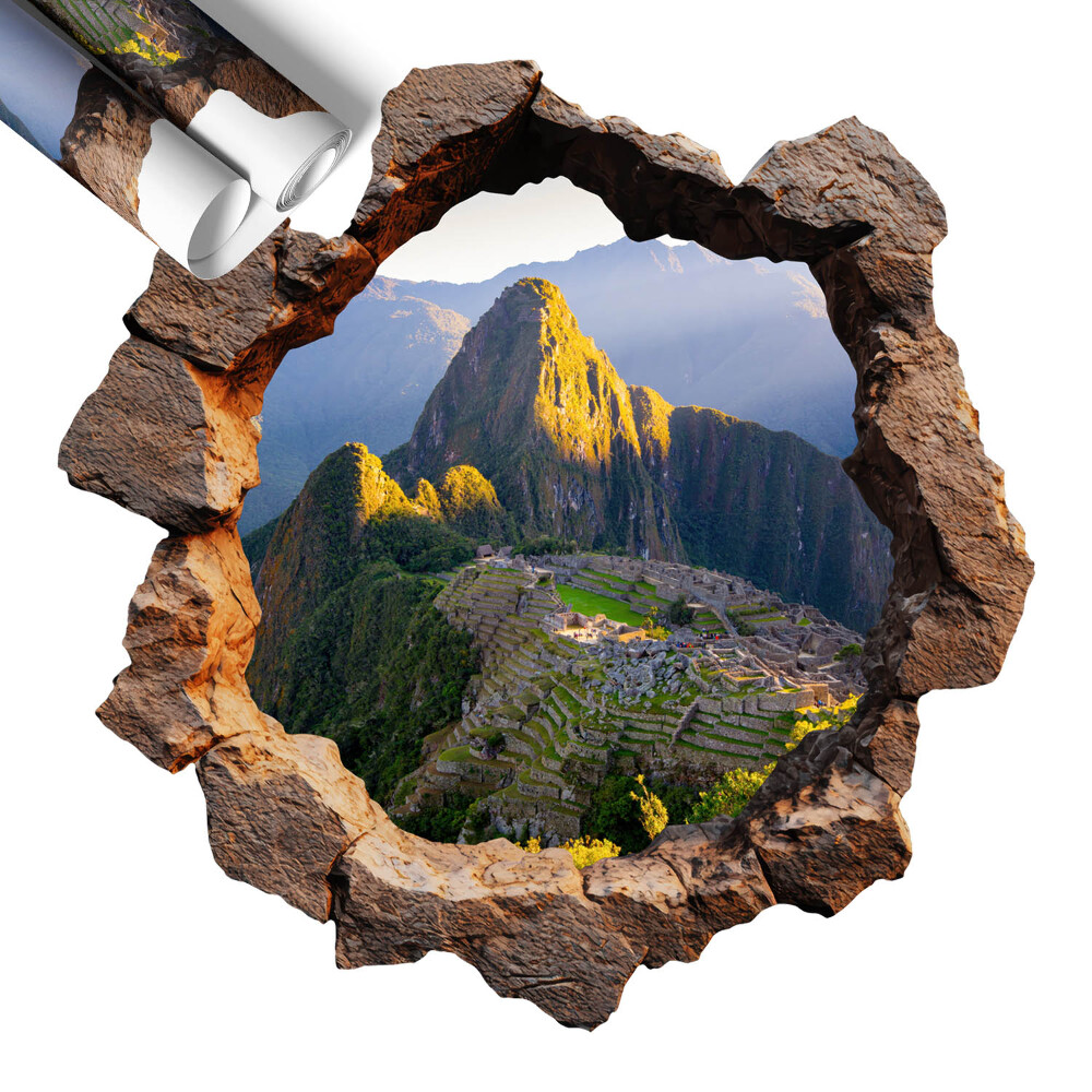 Naklejka na ścianę dziura 100x99 Skalne okno