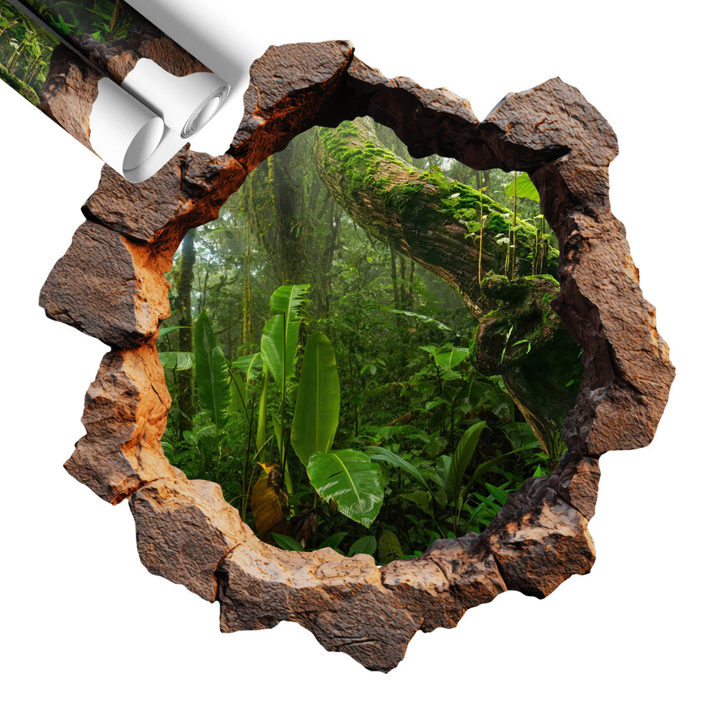 Naklejka na ścianę dziura 100x99 Zielone cudo