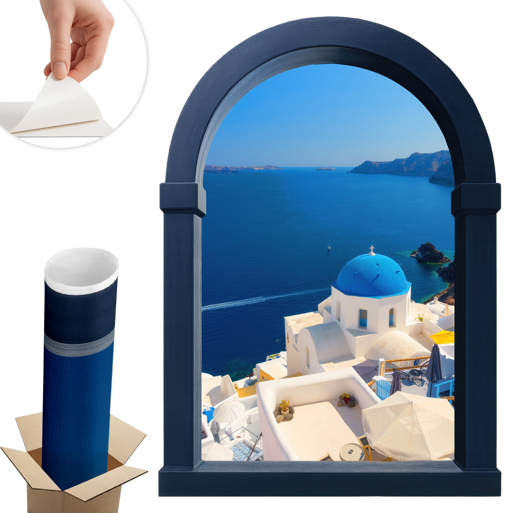 Plakat okno z widokiem 72x100 Śródziemnomorski widok