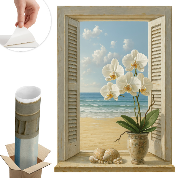 Plakat okno z widokiem 72x100 Morskie okno