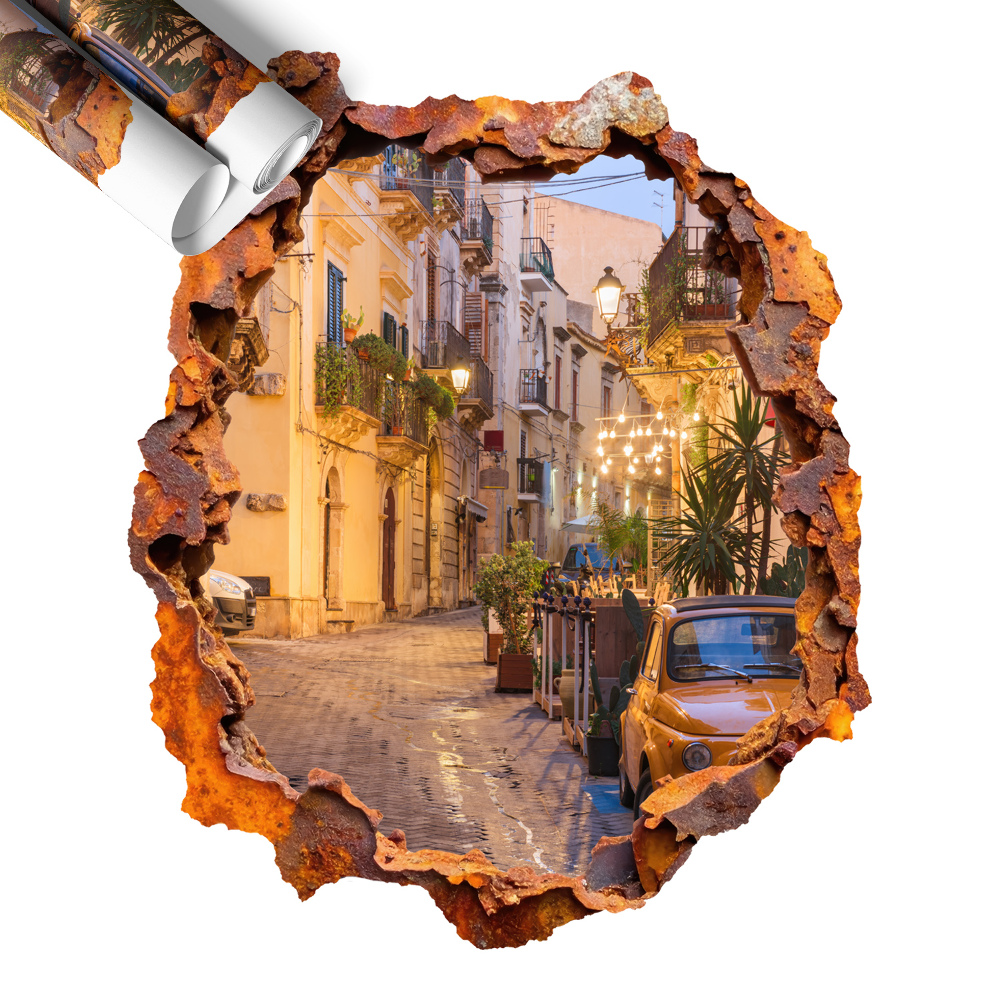 Naklejka na ścianę dziura 83x100 Nocne światła