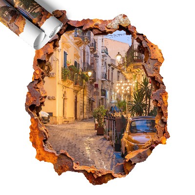 Naklejka na ścianę dziura 83x100 Nocne światła