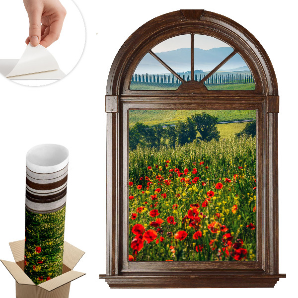 Tapeta 3D widok z okna 89x130 Malowniczy pejzaż