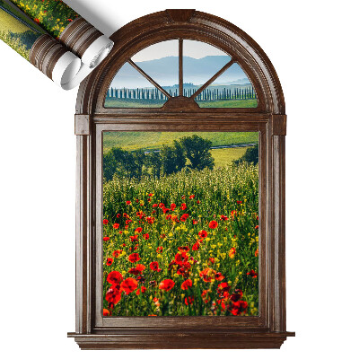 Tapeta 3D widok z okna 89x130 Malowniczy pejzaż