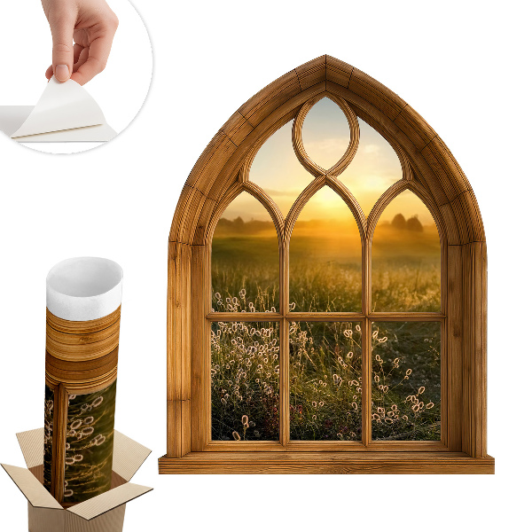 Tapeta 3D widok z okna 104x130 Krajobraz okna